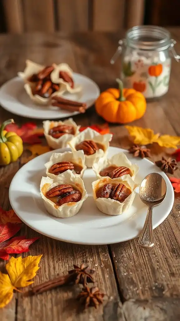 bite sized pecan pie treats