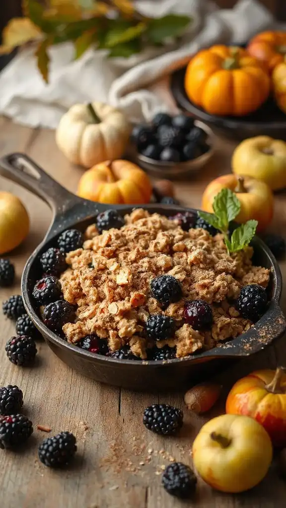 blackberry apple crumble dessert