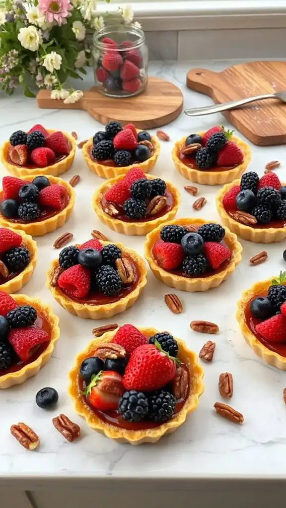blackberry pecan crumble tart