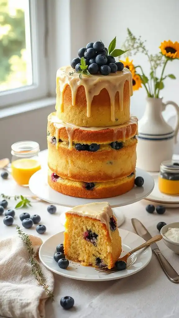 blueberry lemon drizzle delight