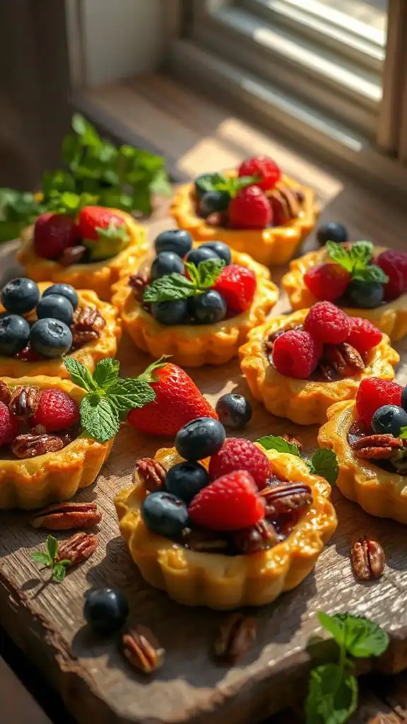 blueberry pecan tart dessert