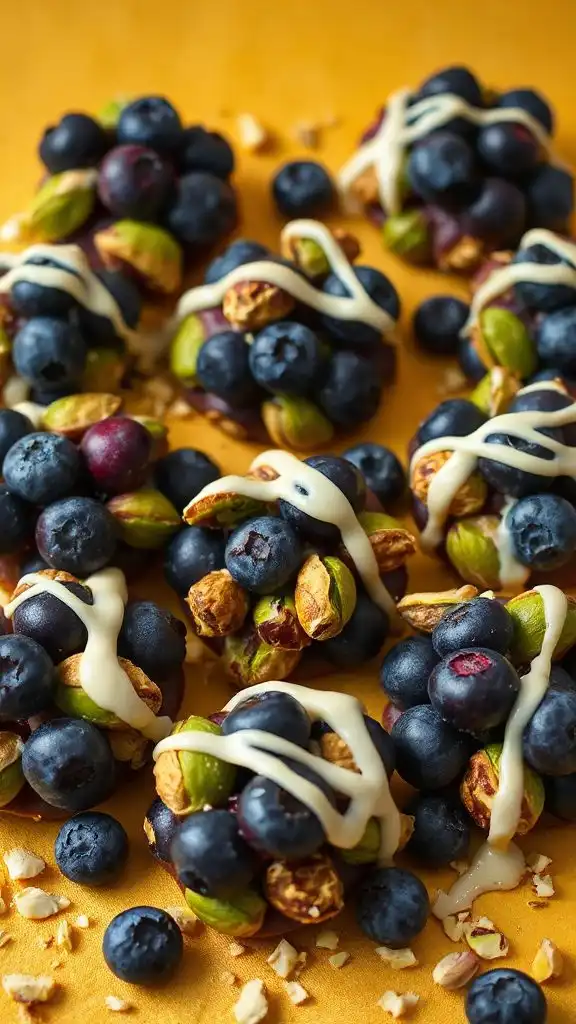 blueberry pistachio chocolate clusters blueberry pistachio chocolate clusters