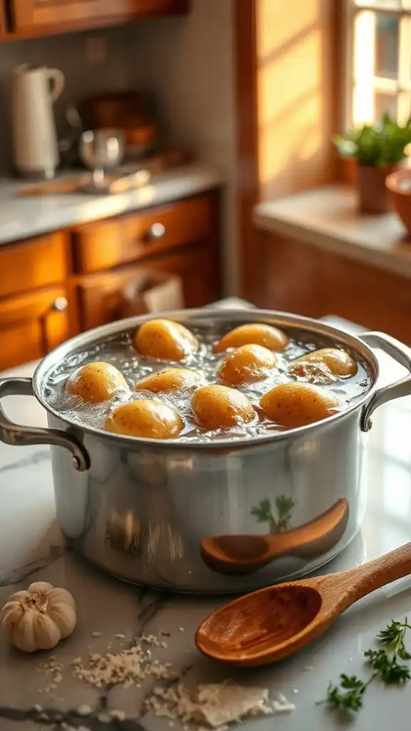 boil potatoes until tender