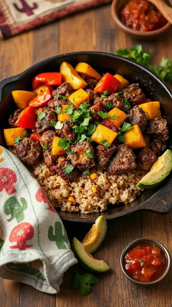 bold beef skillet dish