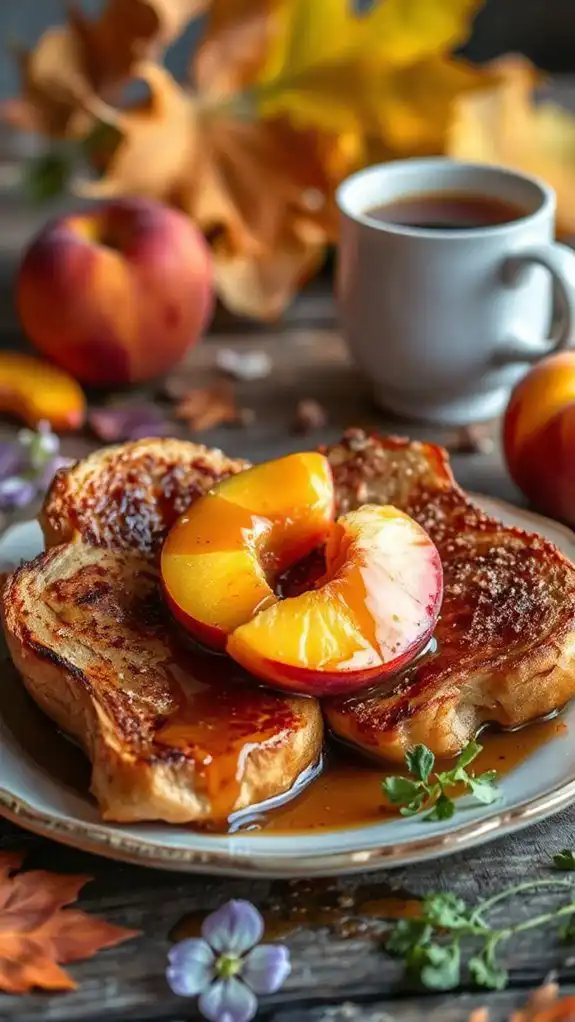 boozy peach french toast boozy peach french toast