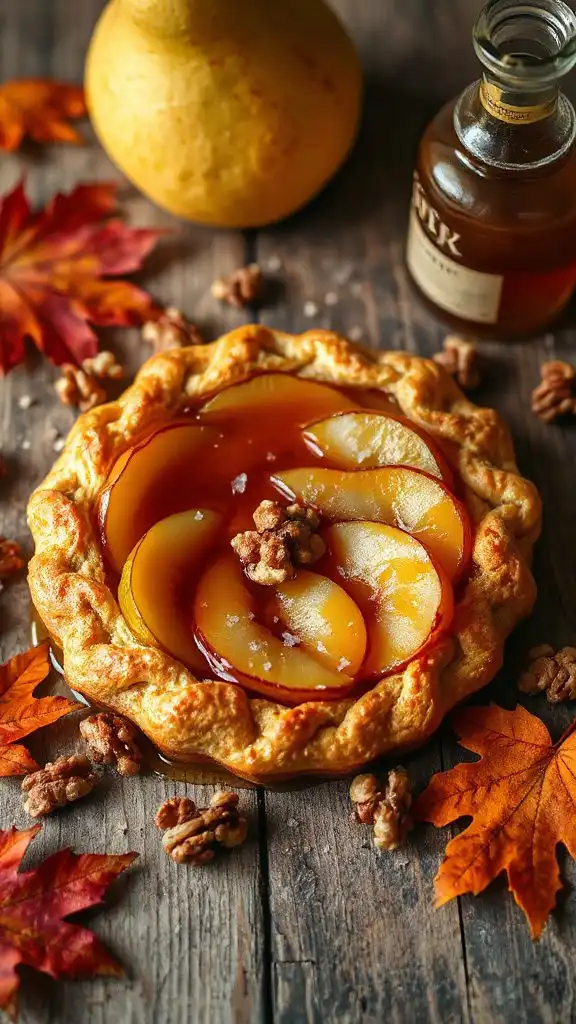 bourbon caramelized pear tart