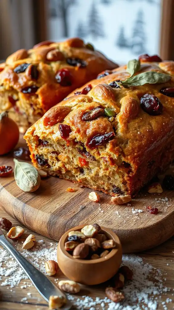 bourbon infused fruit and nut loaf