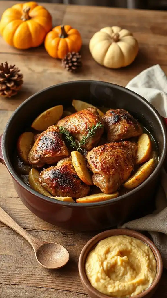 braised chicken with apples