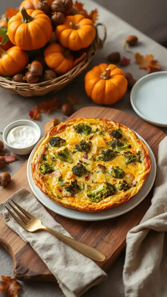 broccoli and cheddar frittata