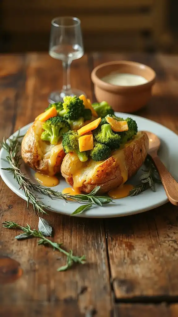 broccoli cheese stuffed potatoes