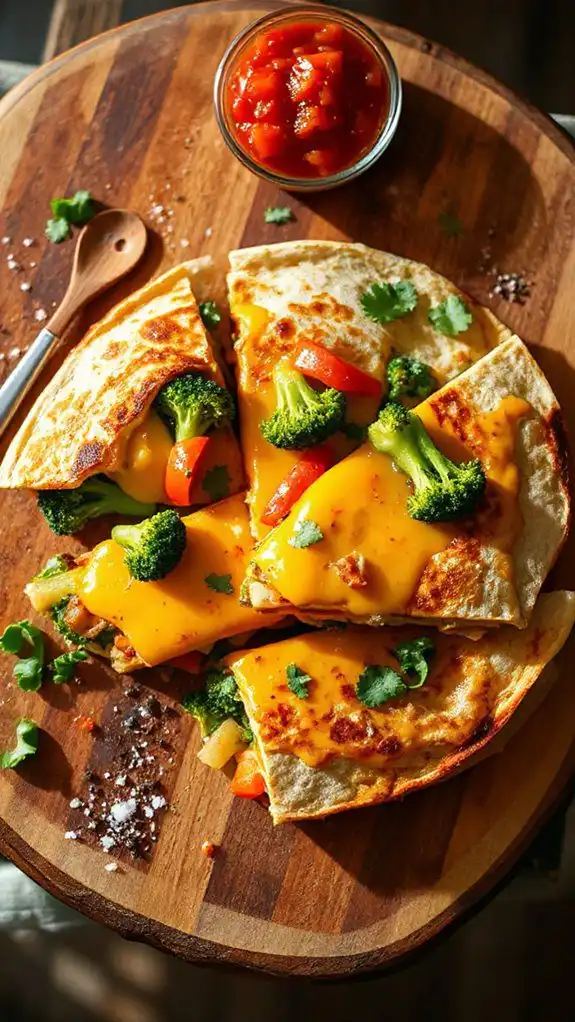 broccoli pepper jack quesadilla recipe