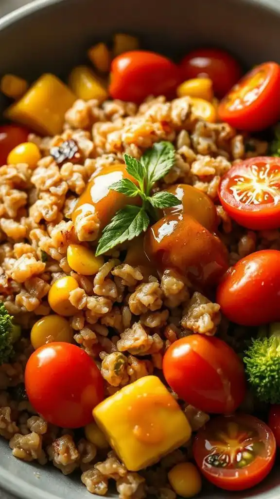 brown rice vegetable bowl
