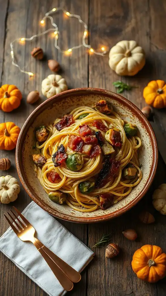 brussels sprouts and bacon pasta