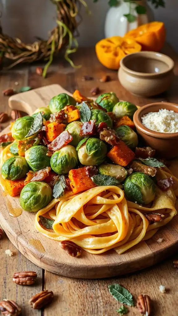 brussels sprouts pancetta pasta recipe