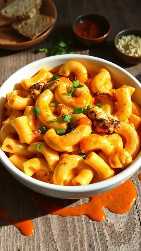 buffalo cauliflower mac cheese