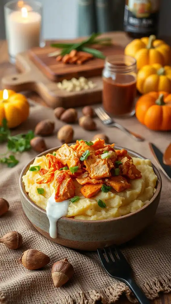 buffalo chicken potato bowl