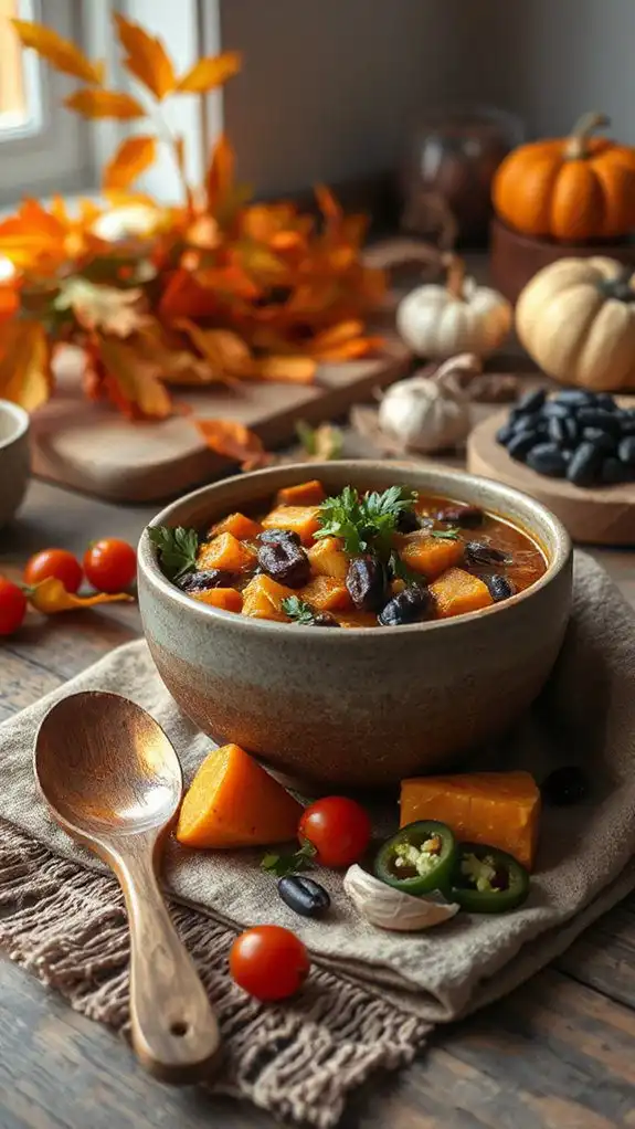butternut squash black bean chili
