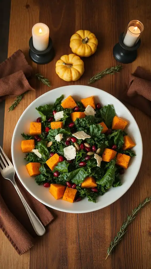butternut squash kale salad