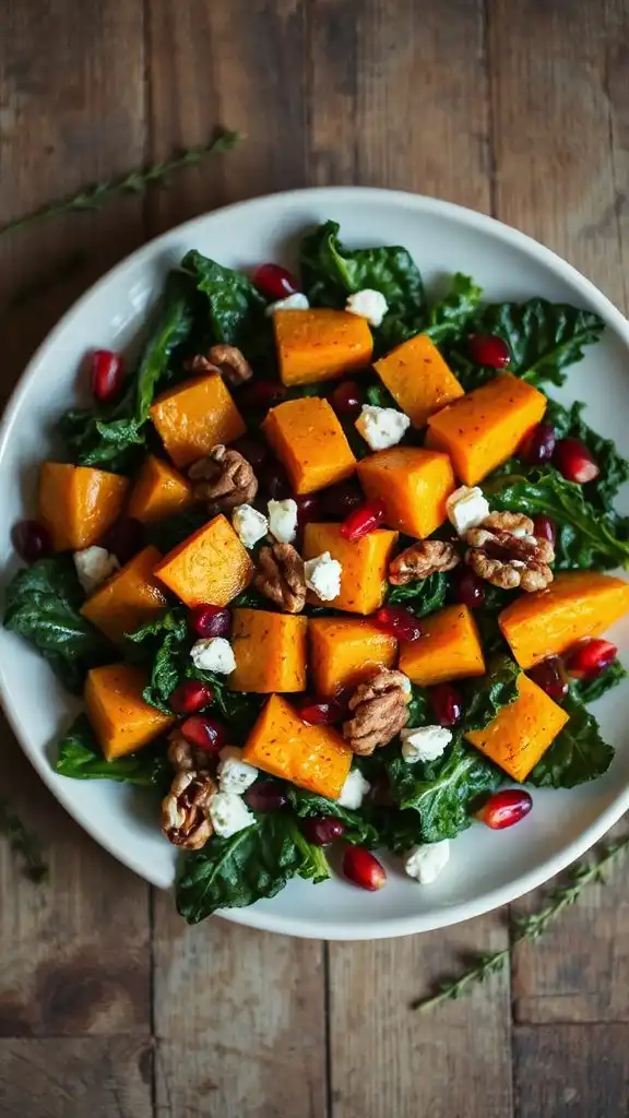 butternut squash kale salad