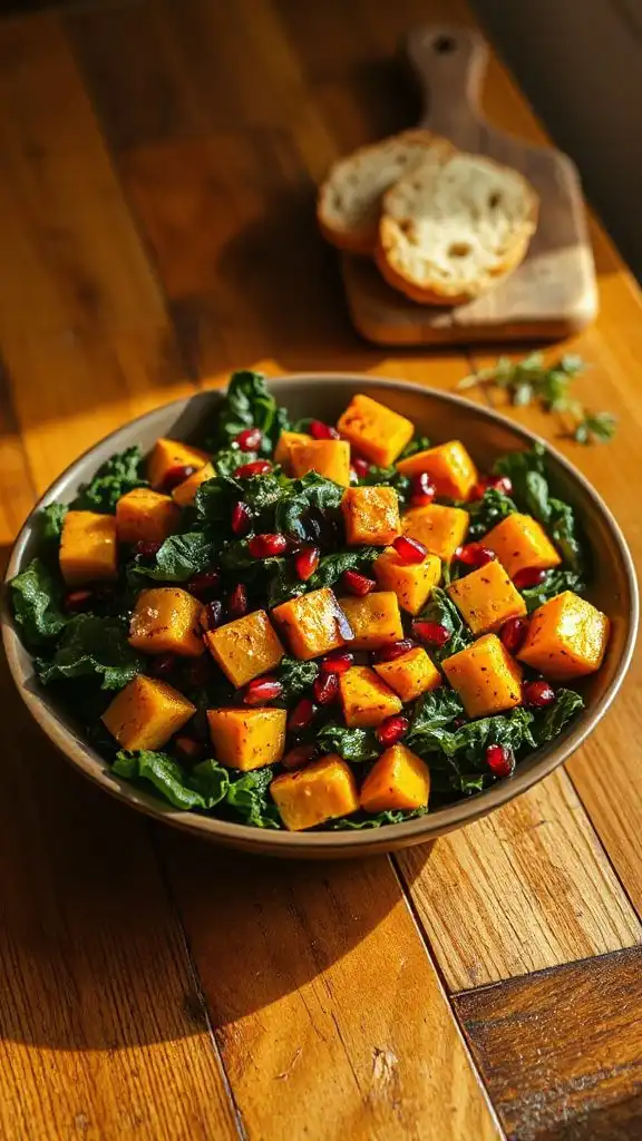 butternut squash kale salad butternut squash kale salad