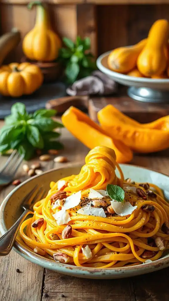 butternut squash pesto pasta
