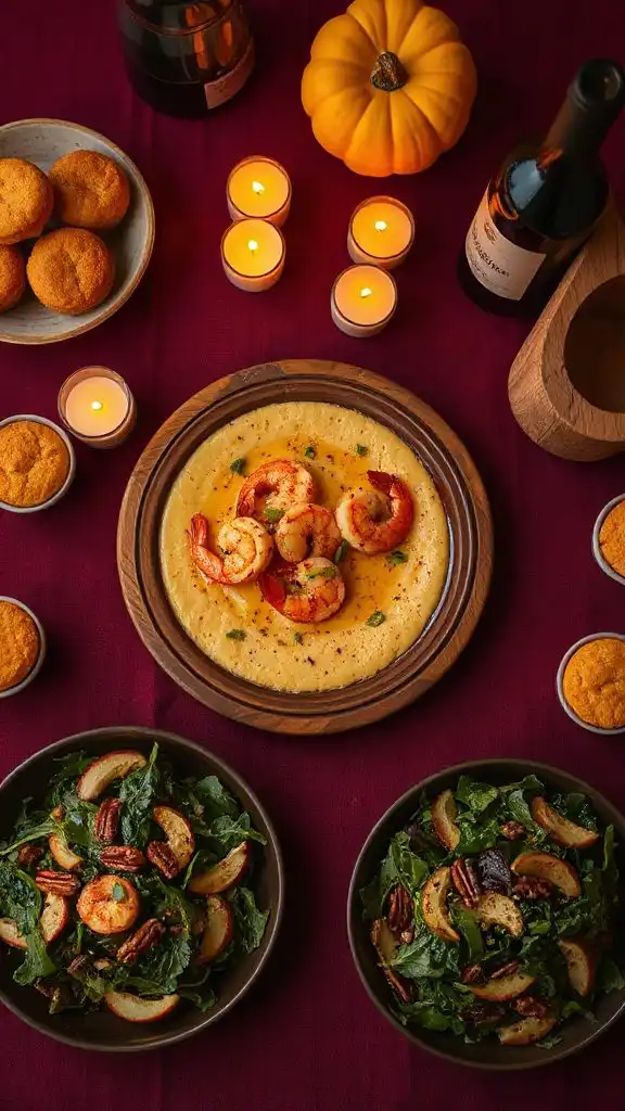 cajun shrimp served with grits cajun shrimp served with grits