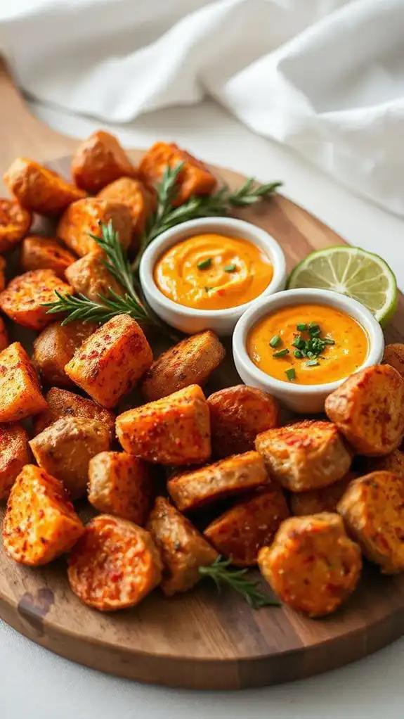 cajun spiced sweet potato bites