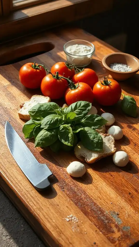 caprese stuffed mushroom filling