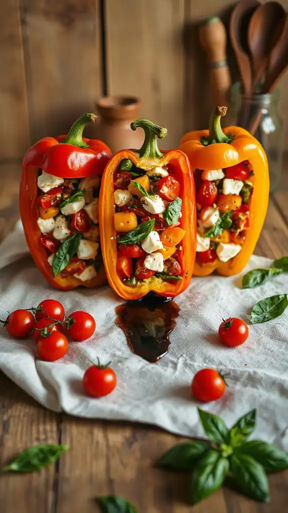 caprese stuffed pepper recipe caprese stuffed pepper recipe