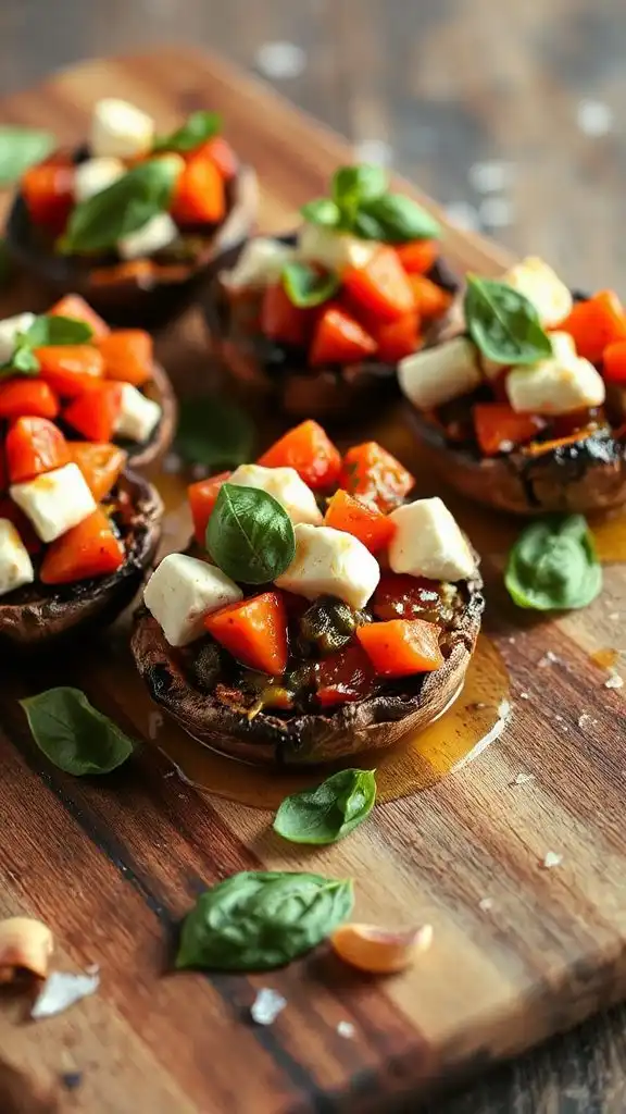 caprese stuffed portobello mushrooms