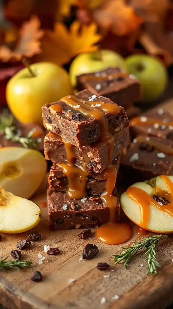 caramel apple cacao bars