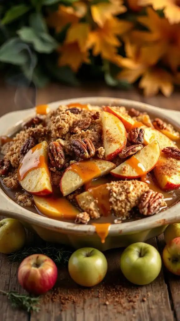 caramel apple crumble delight