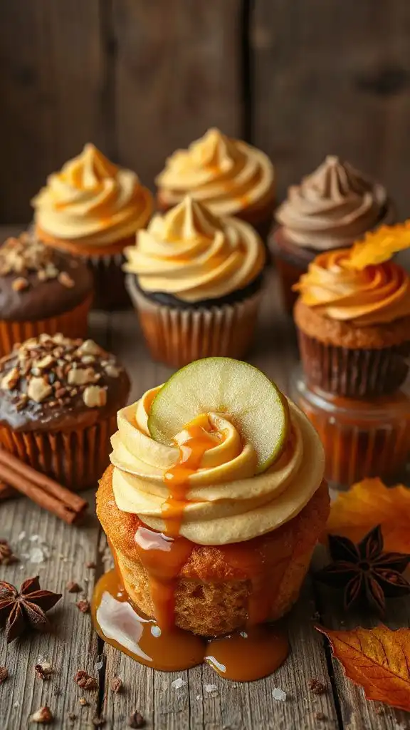 caramel apple cupcakes delight
