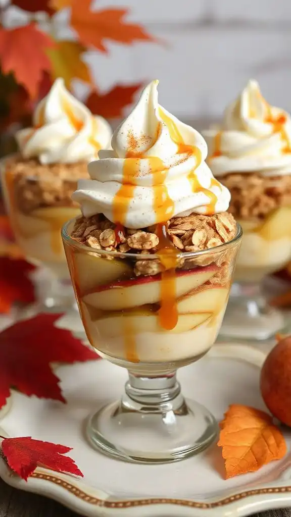 caramel apple dessert parfaits