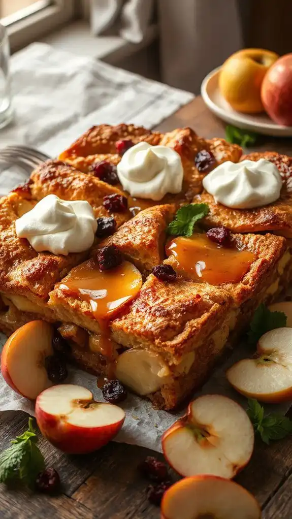 caramel apple french toast casserole