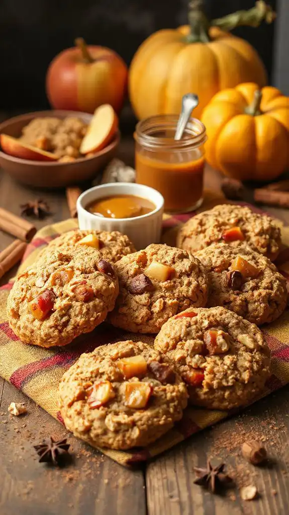 caramel apple oatmeal cookies caramel apple oatmeal cookies
