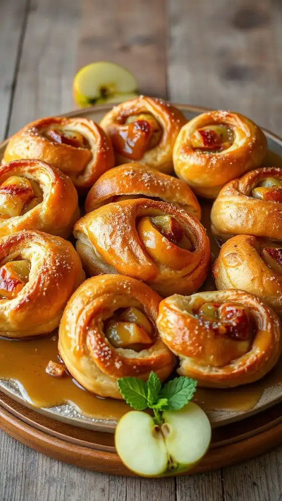 caramel apple pastry braid
