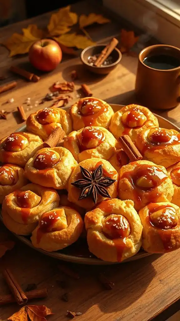 caramel apple pull apart bread