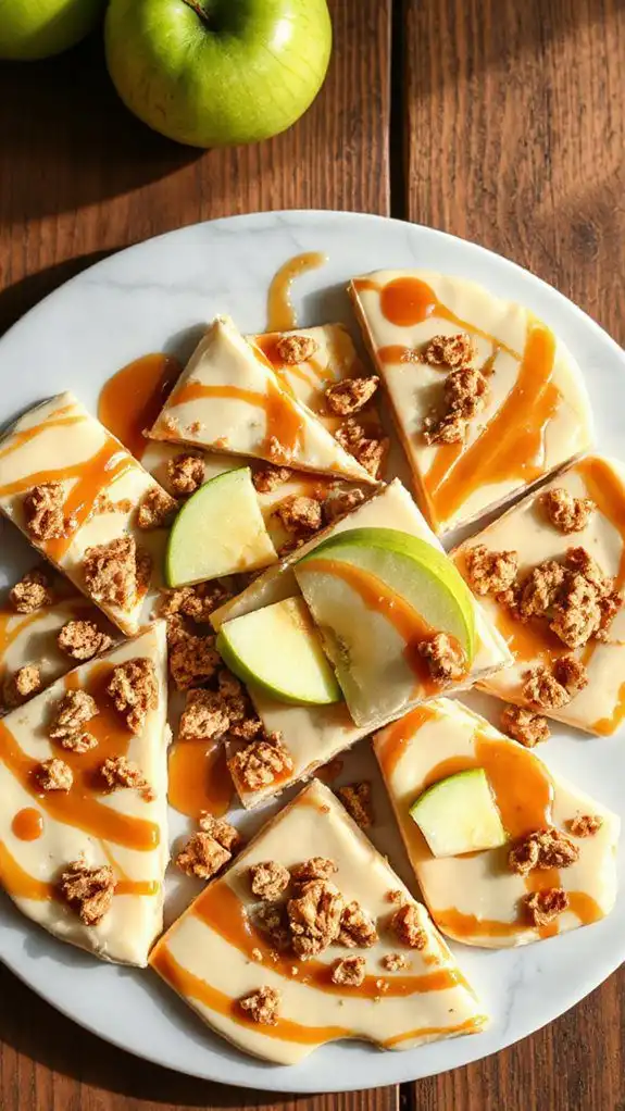 caramel apple yogurt bark