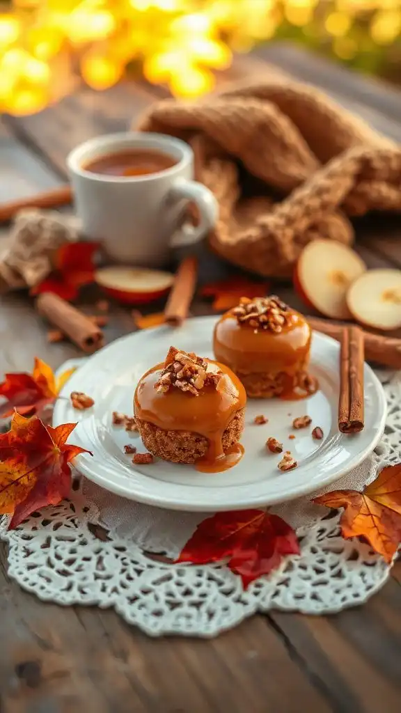 caramel coated mini apple bites