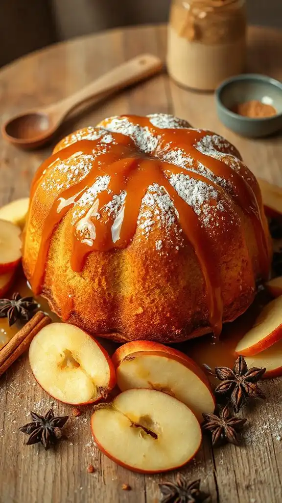caramel honey apple cake