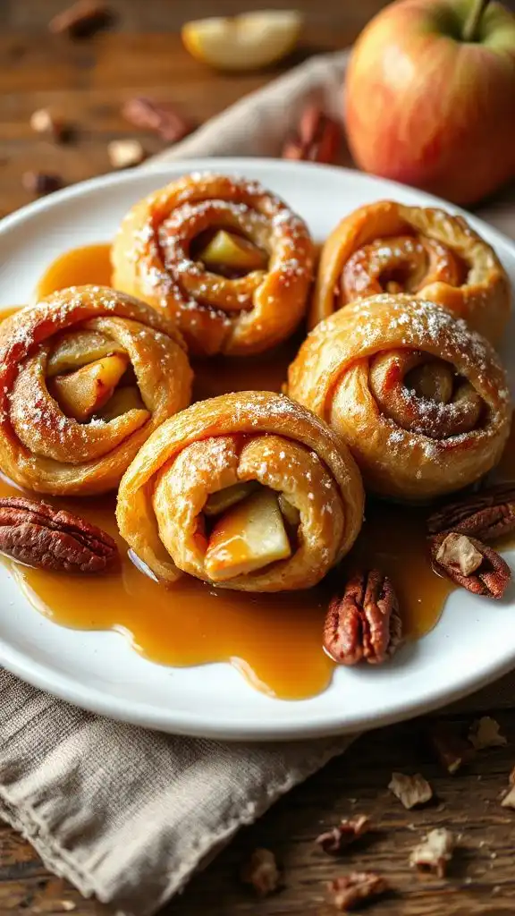caramel pecan apple strudel