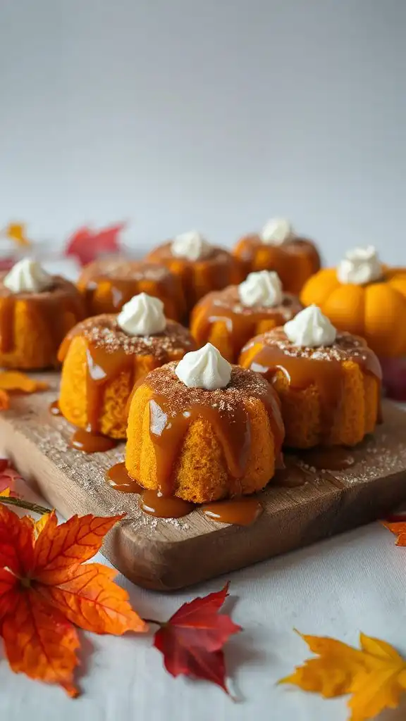 caramel pumpkin cake bites