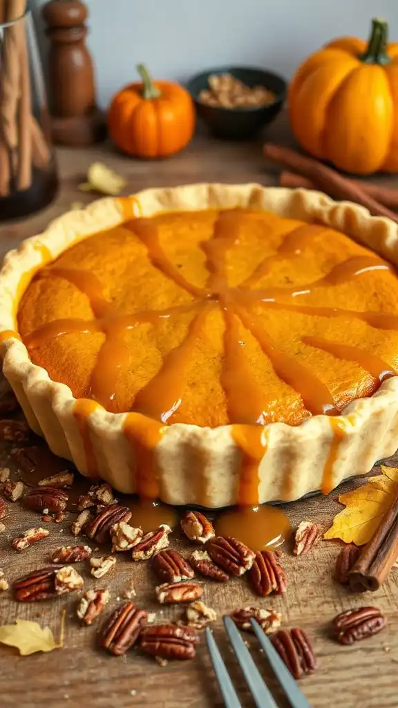 caramel pumpkin pie delight