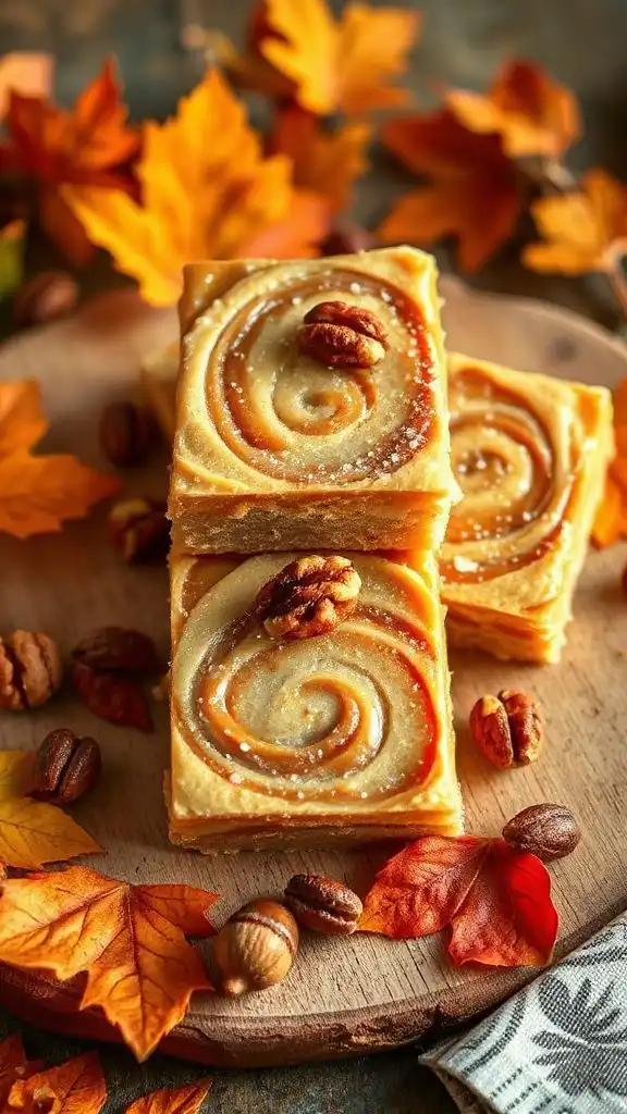 caramel walnut dessert bars