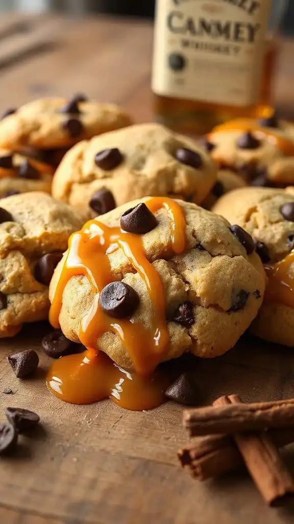 caramel whiskey cookie swirls