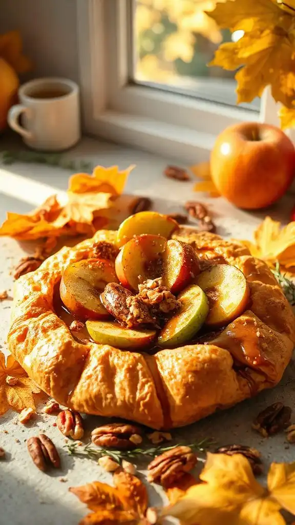 caramelized apple galette dessert