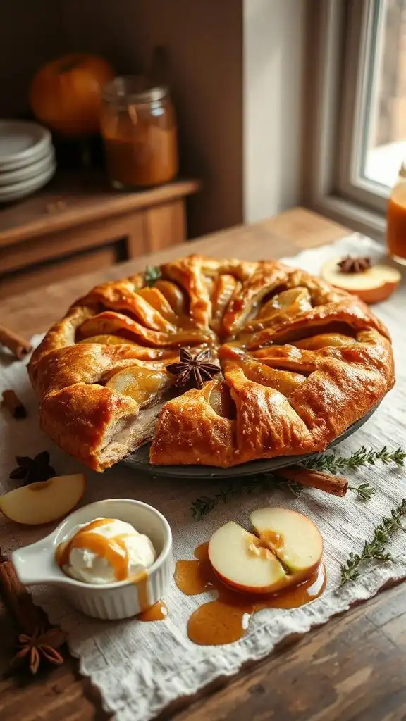 caramelized apple thyme galette