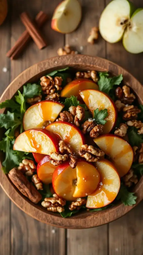 caramelized apple walnut salad