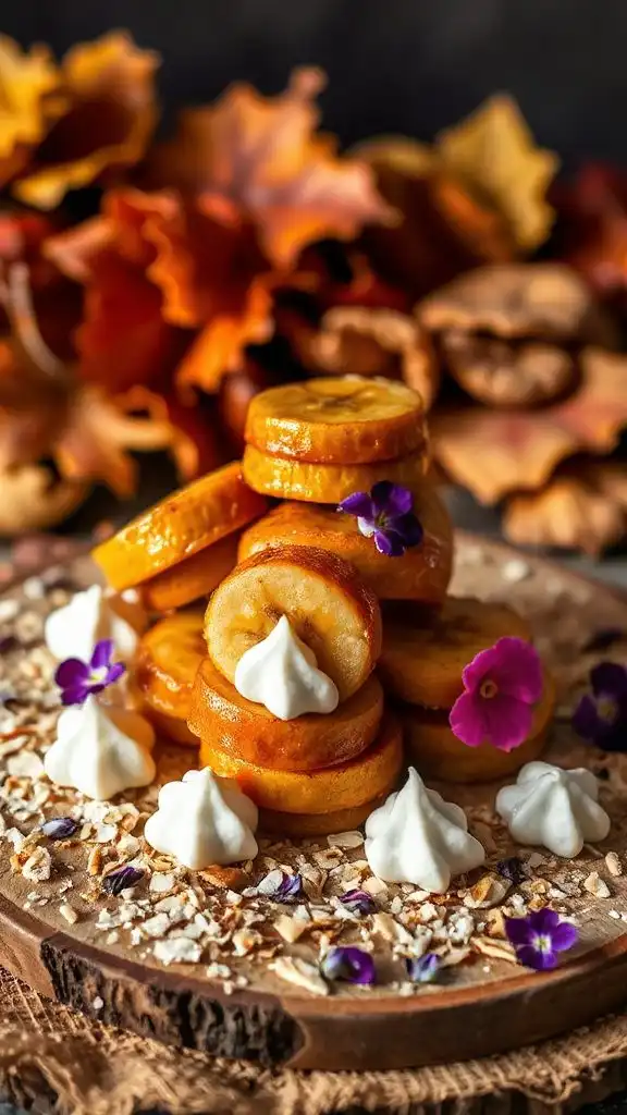 caramelized banana coconut dessert